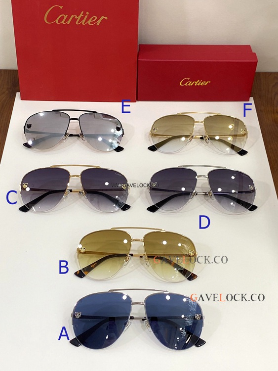 Panthere Cartier ct0065s Sunglasses Lemon Fading lens